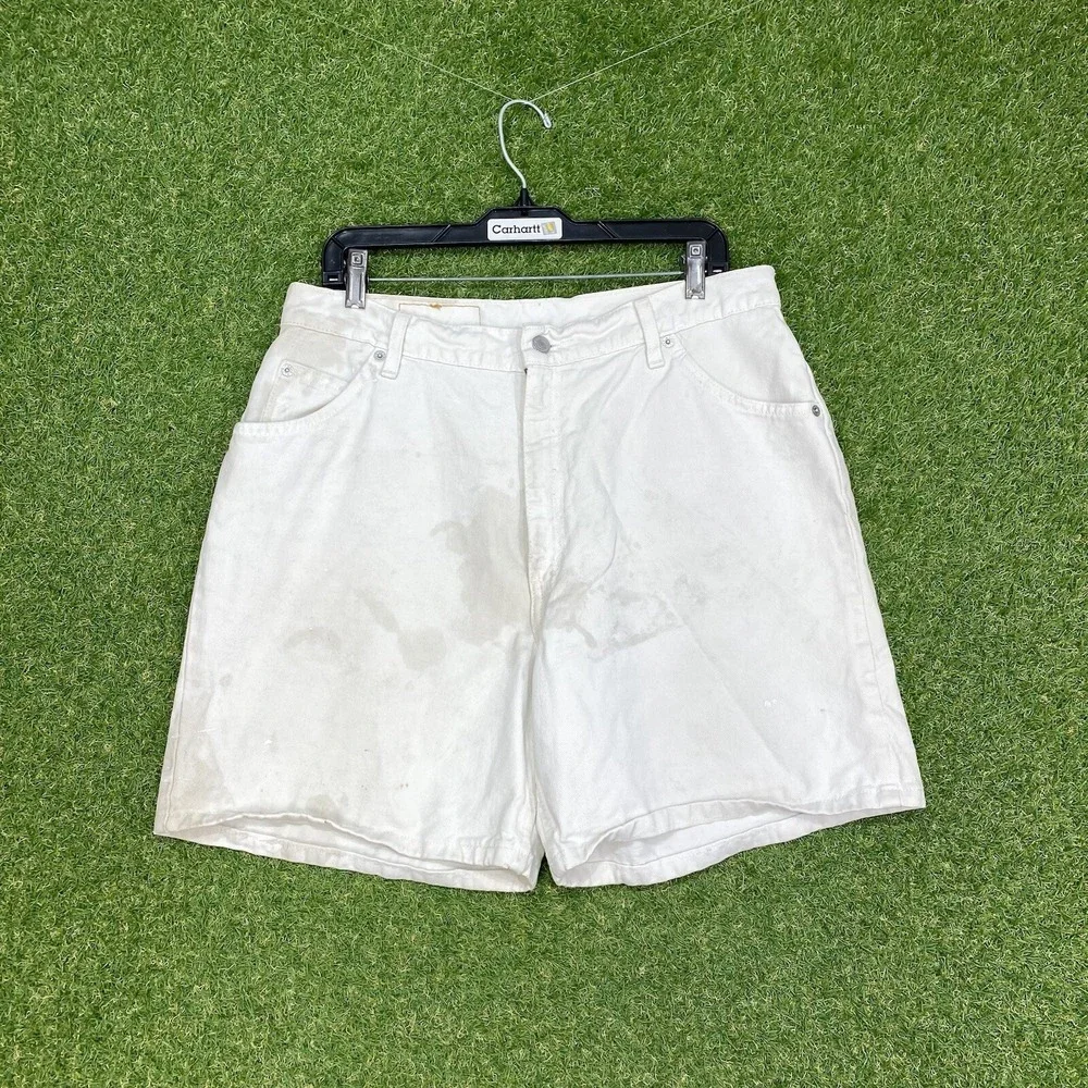 Levis Jean Shorts Mens 32 32x7 Denim Jorts 550 Baggy Loose Orange Tab Skater